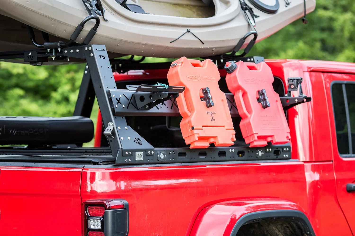 Steel VRS Tonneau Compatible Kayak Rack, Fits Jeep Gladiator — KB