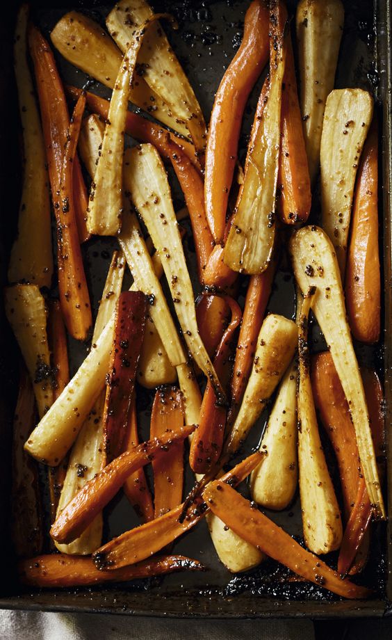 Maple Roasted Parsnips and Carrots