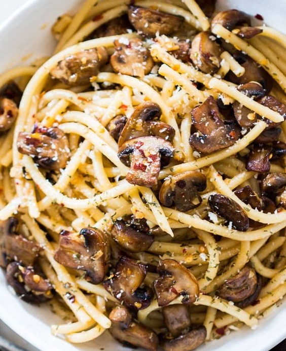 Mushroom Spaghetti Aglio Olio 