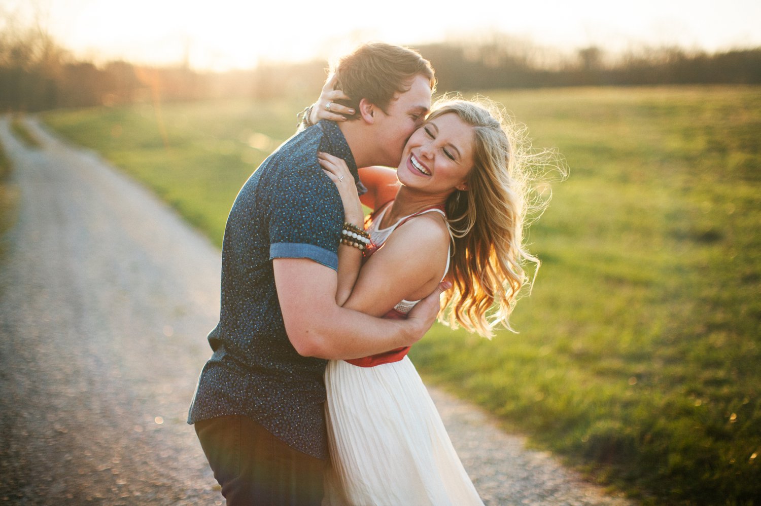 tampa golden hour couple engaged