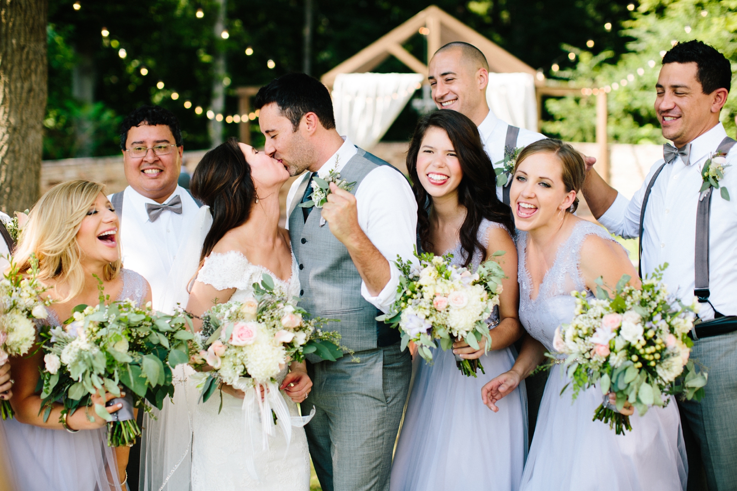 happy bridal party
