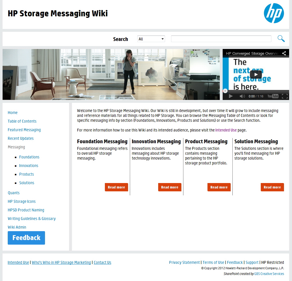 HP Storage Product Marketing Wiki
