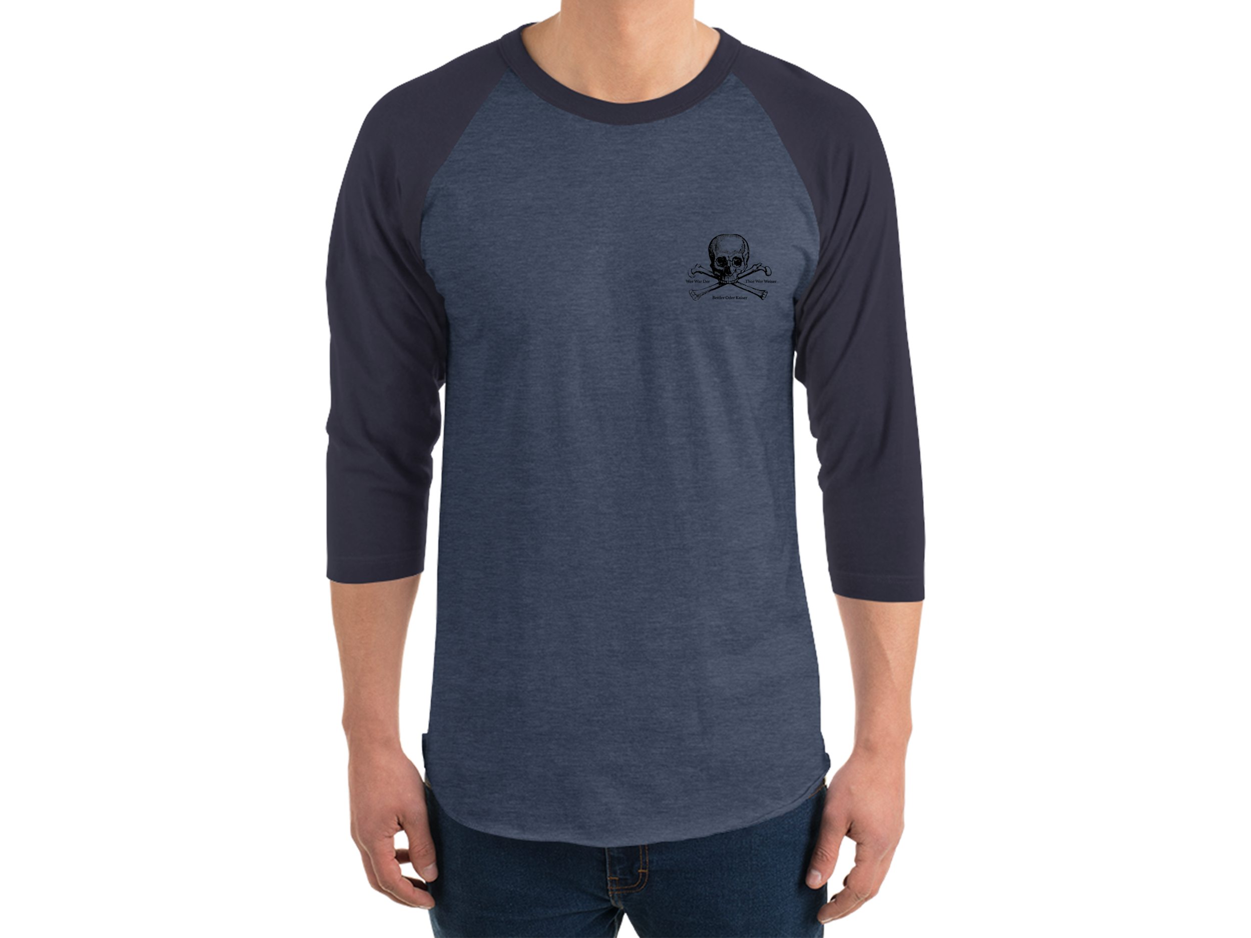 MMA+YALE+Bonesmen+T-Shirt+ManMade+apparel+MENS+Heather+Denim+Navy+Front.png
