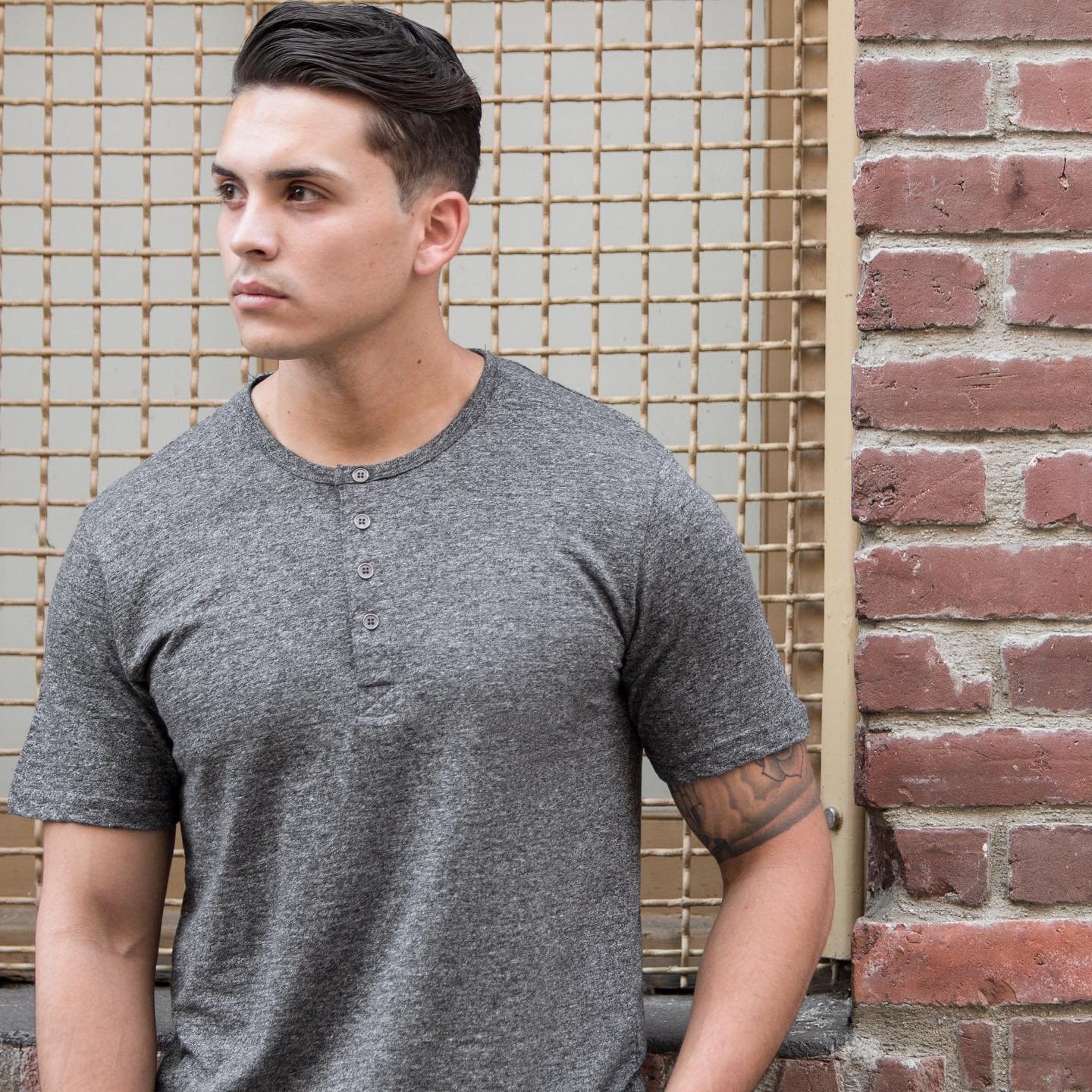 Shop our Cartwright Henley in a variety of colors. Tap to Shop #wearemanmade #manmadeapparel #manmade #menswear