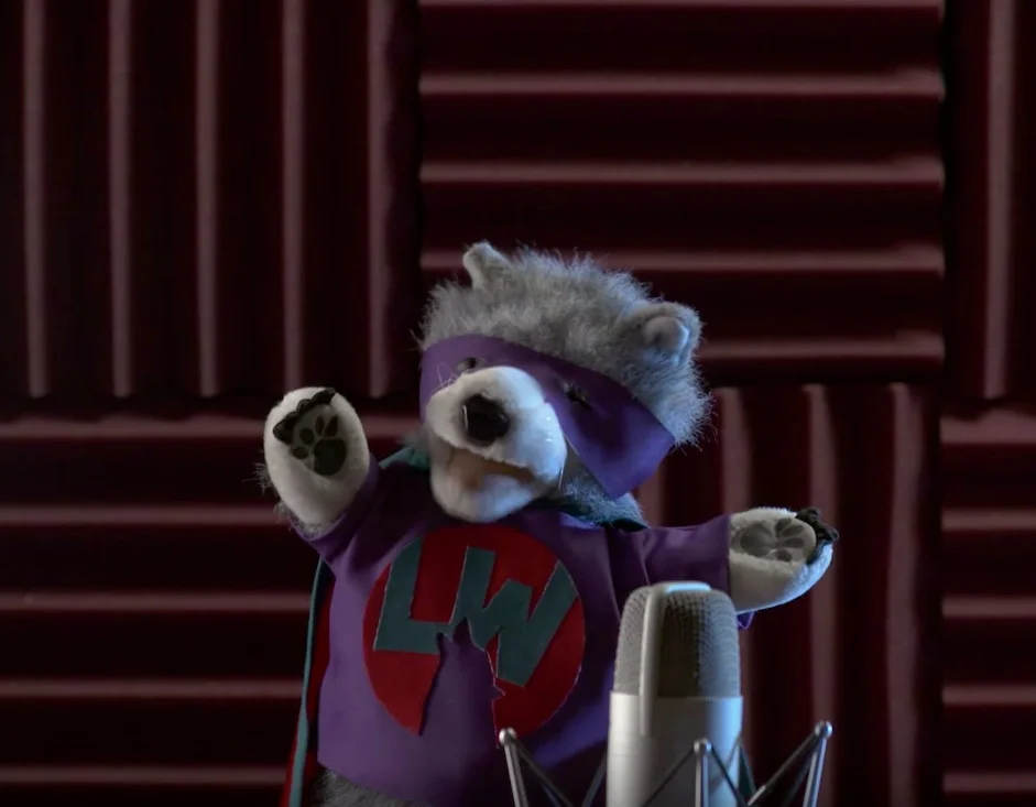 Puppet Frank (aka Lone Wolf) for "The Key of Awesome"