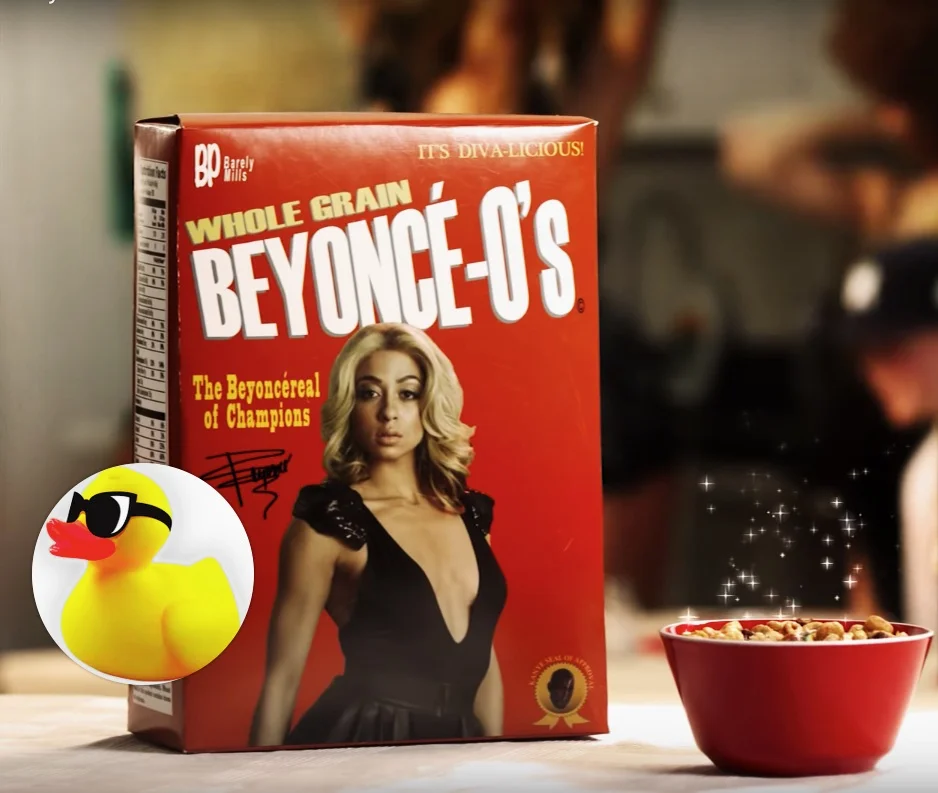 Beyonce-O's Cereal Box for "The Key of Awesome"