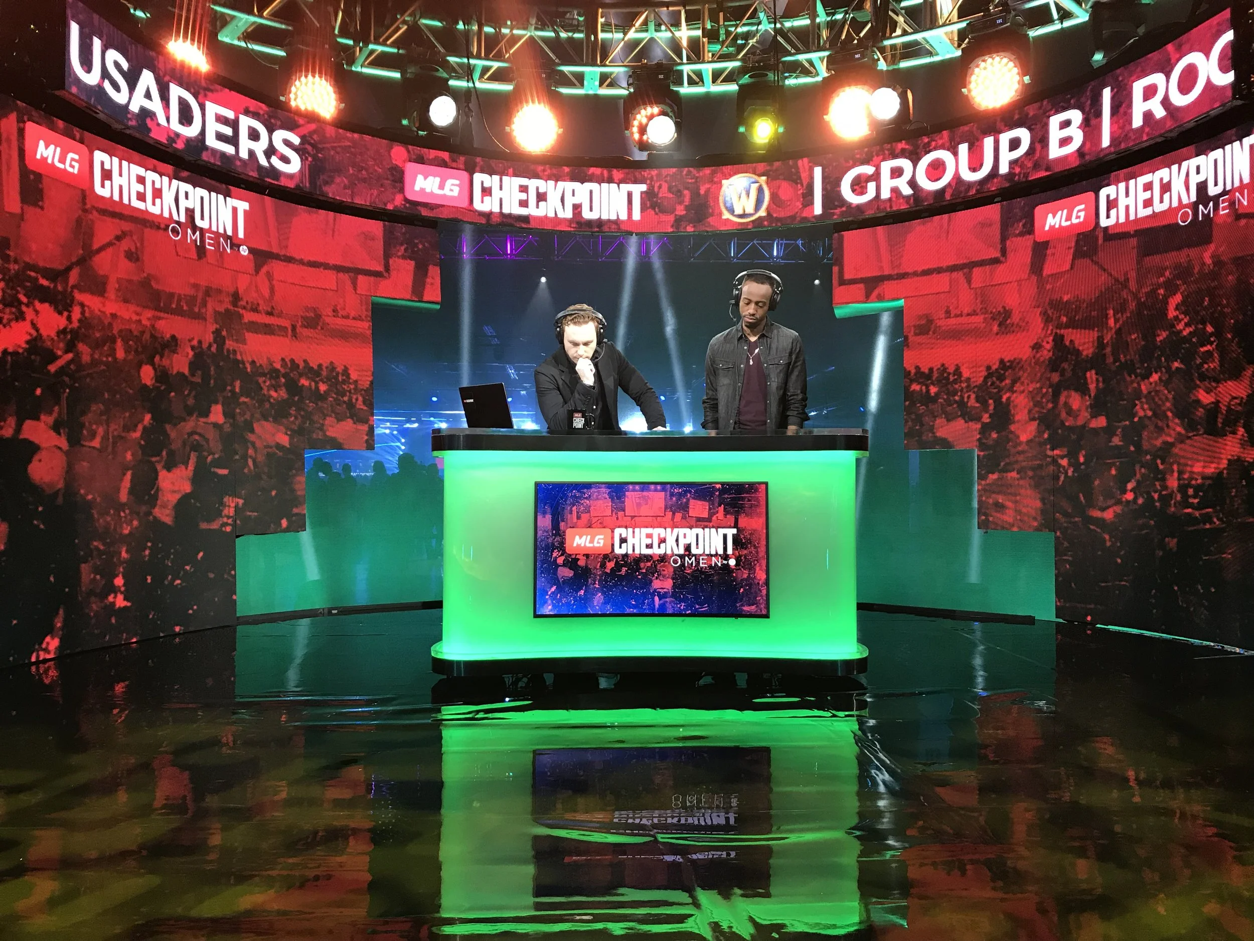 MLG Checkpoint - Color Changing, Modular Broadcast Desk (Copy)