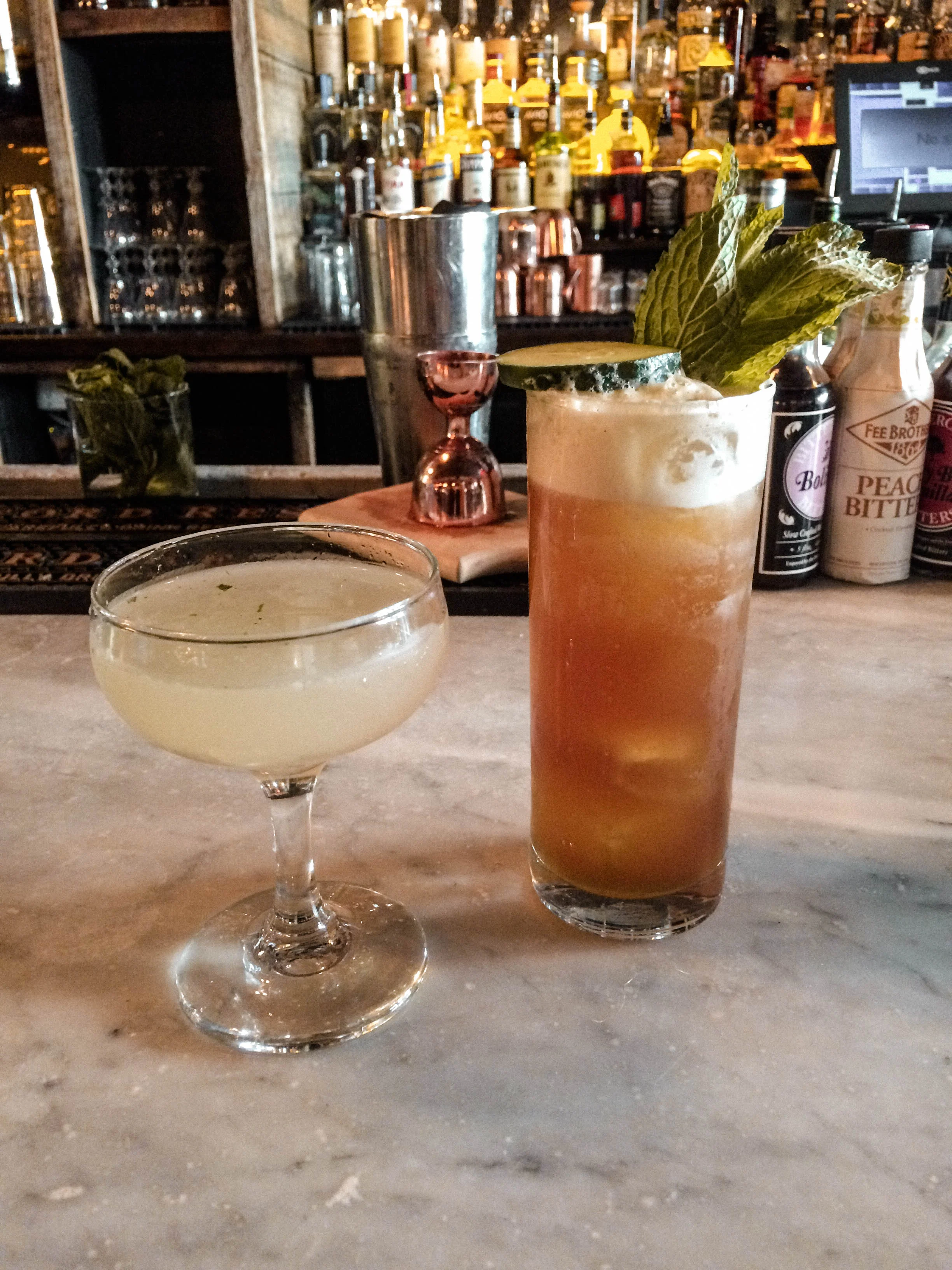 First Mocktail + Carl's Pimm's Cup