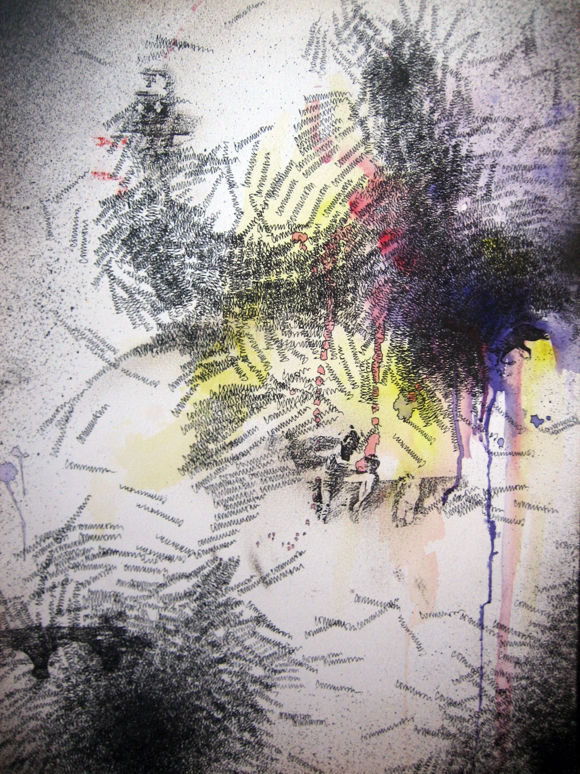 "Communism", 18" x 24", Ink and transfer on Arches, 2010.