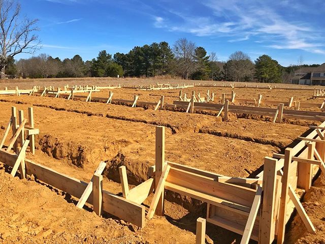Foundation forms and trench work started for new construction in Annandale Park #construction #homebuilder #customhomes