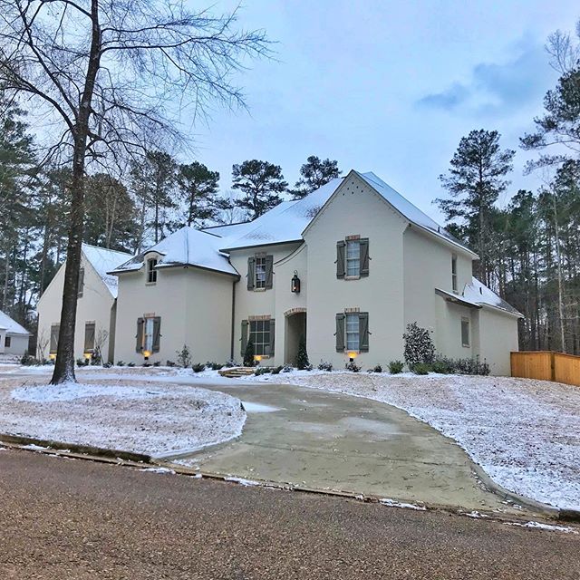 Recently completed home in Flowood, MS #construction #customhomes #snowday