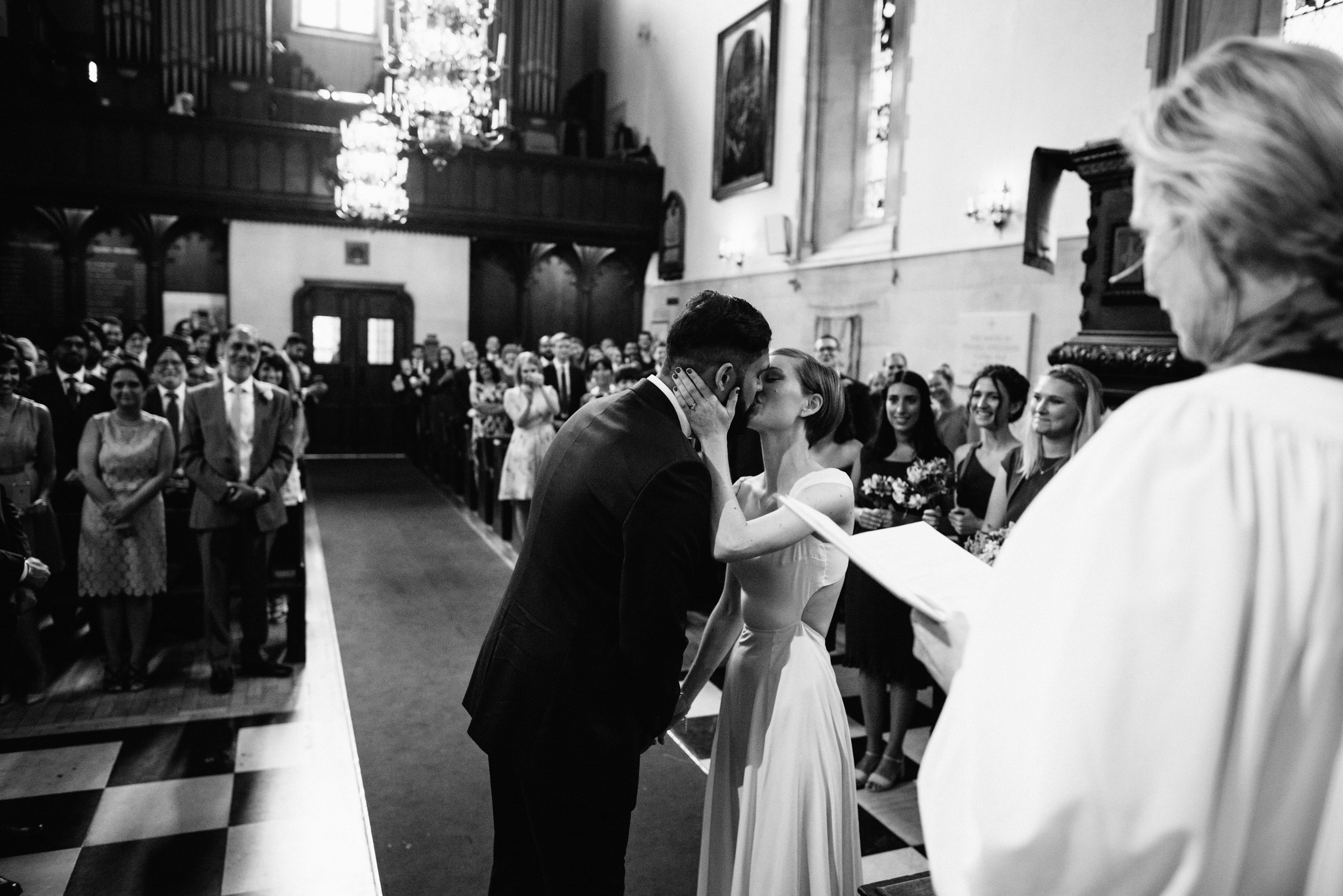 First Kiss at The Swedish Church in London