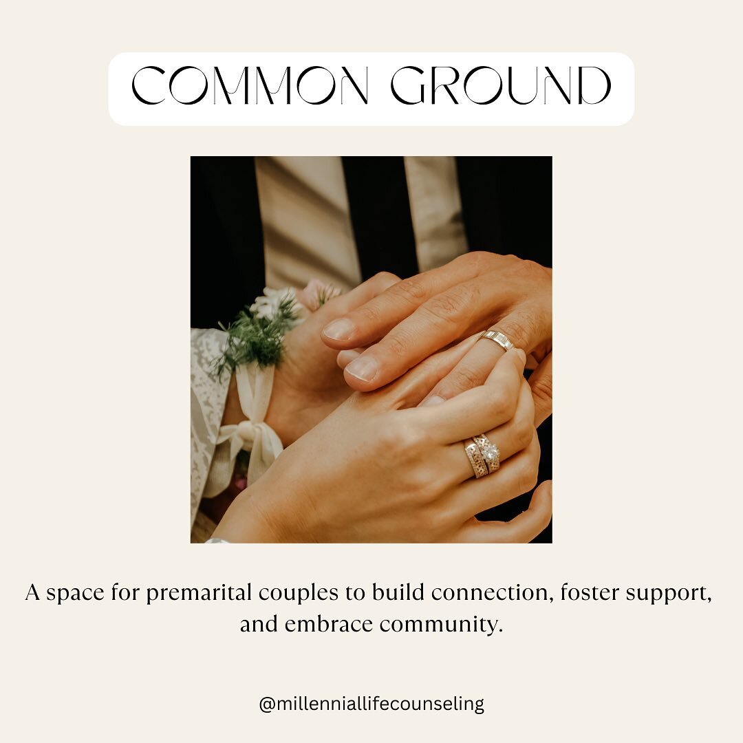 Common Ground: Bringing Premarital couples in Dallas together for connection and support &mdash; 
All premarital couples can RSVP to the link in our bio 🤍