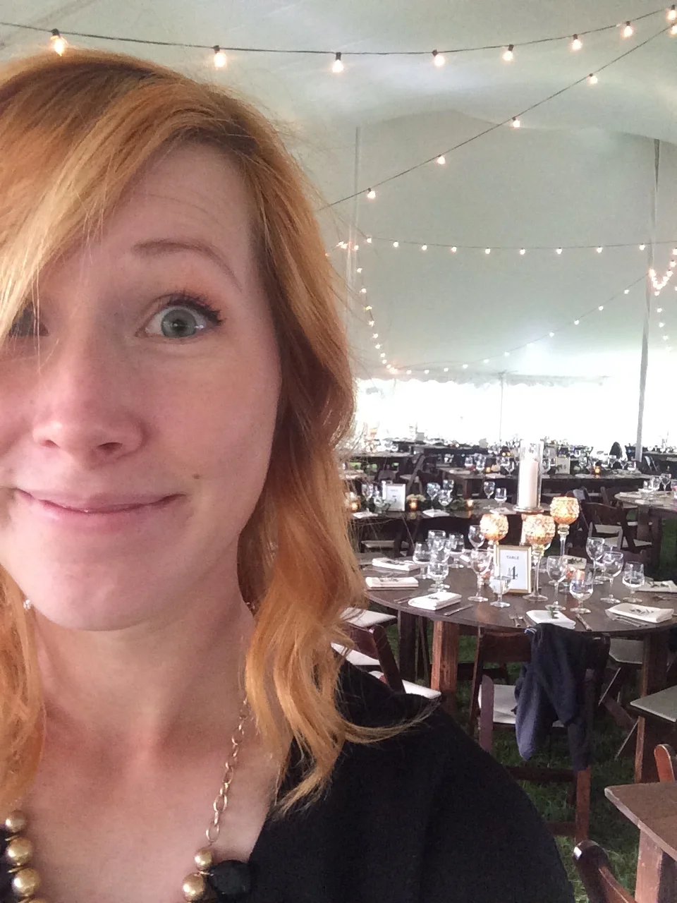 Wedding day selfie! This day was so fun!