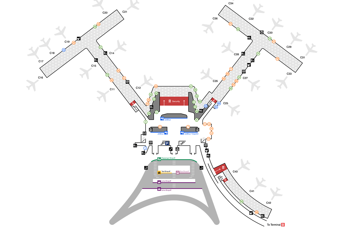 logan terminal c map Logan International Airport Terminal Maps Mark Grambau logan terminal c map