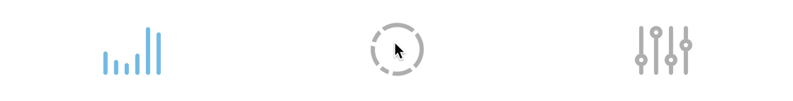 An early prototype of Invest’s tab bar. I produced this to communicate to developers how the icons should animate.