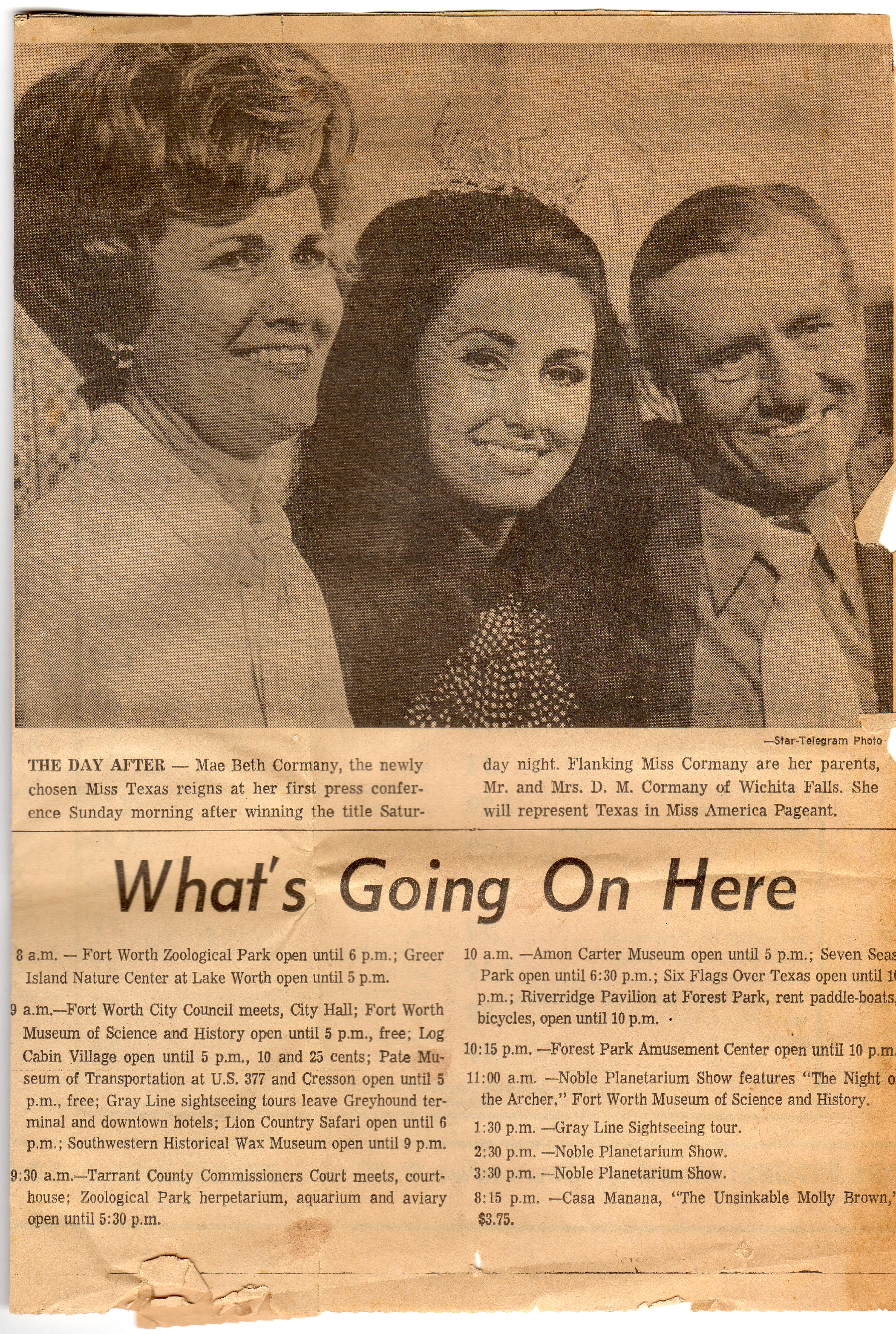 My parents and me right before Miss America Pageant.