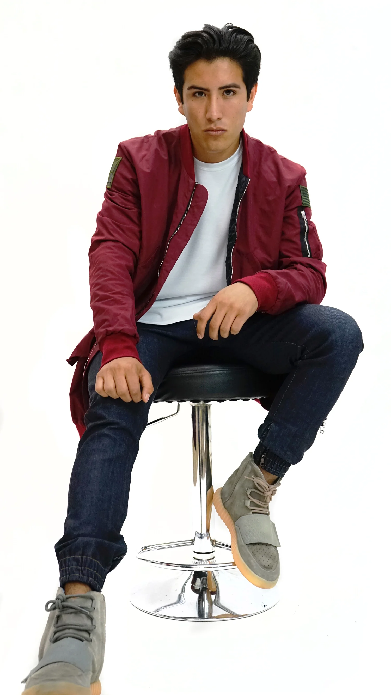 Patch Me Birlent Bomber - Burgundy