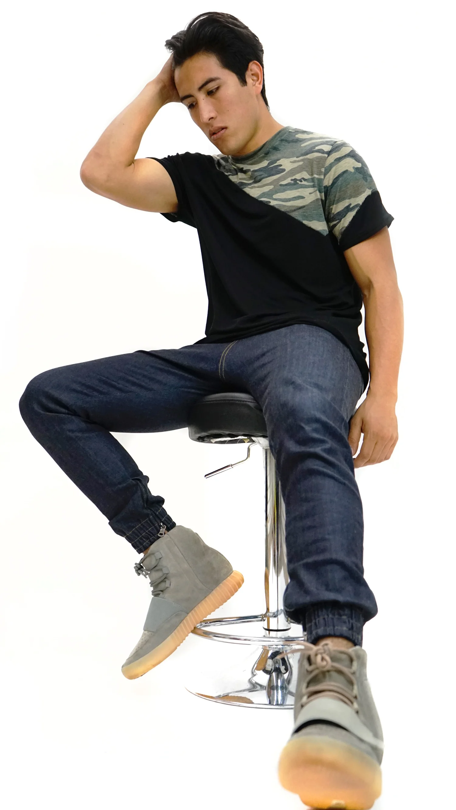 Cross Camo Tee - Black