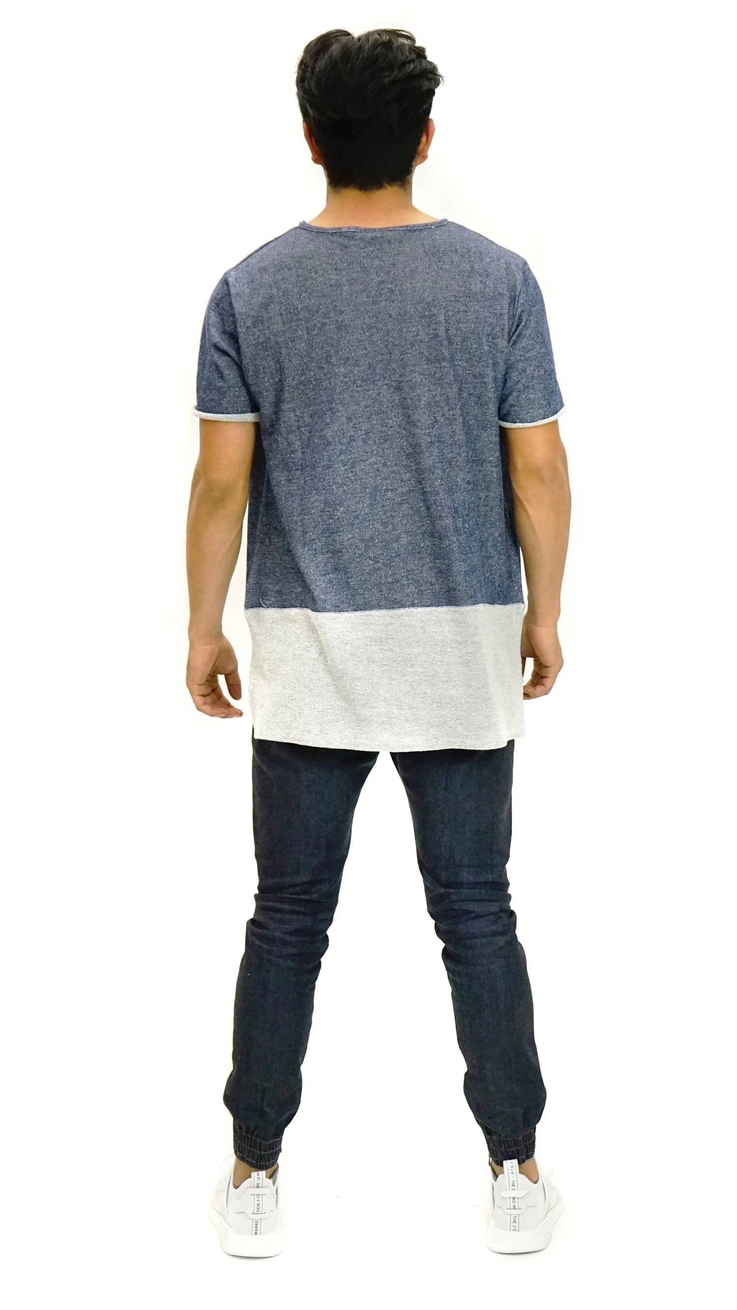 2 Tone Tee - Denim Blue