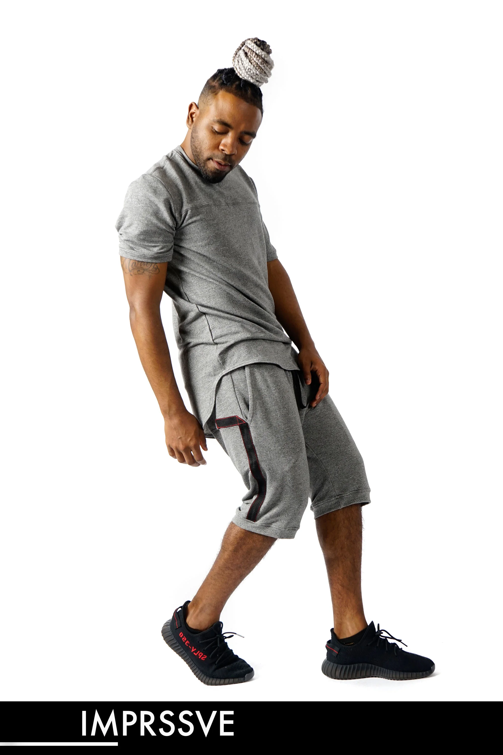 BRED B SHORTS MERCURY GREY