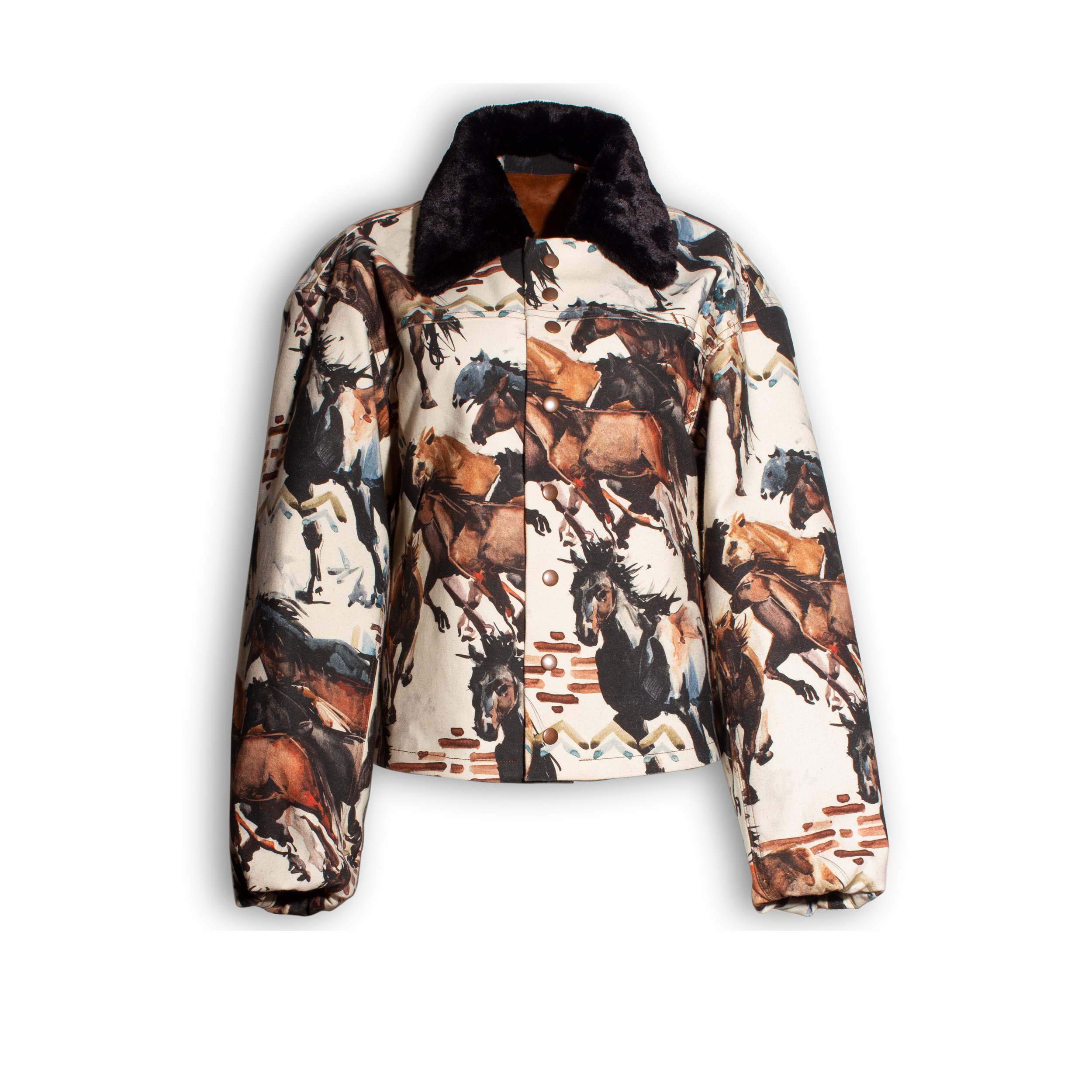 Horses Run Watercolor Jacket