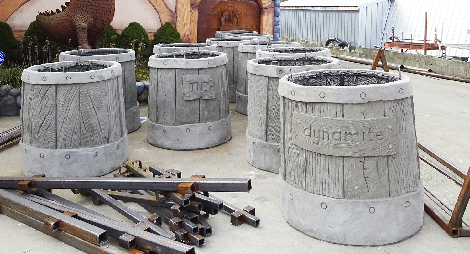 These are slightly less than half of the required barrels we will need for the task.
