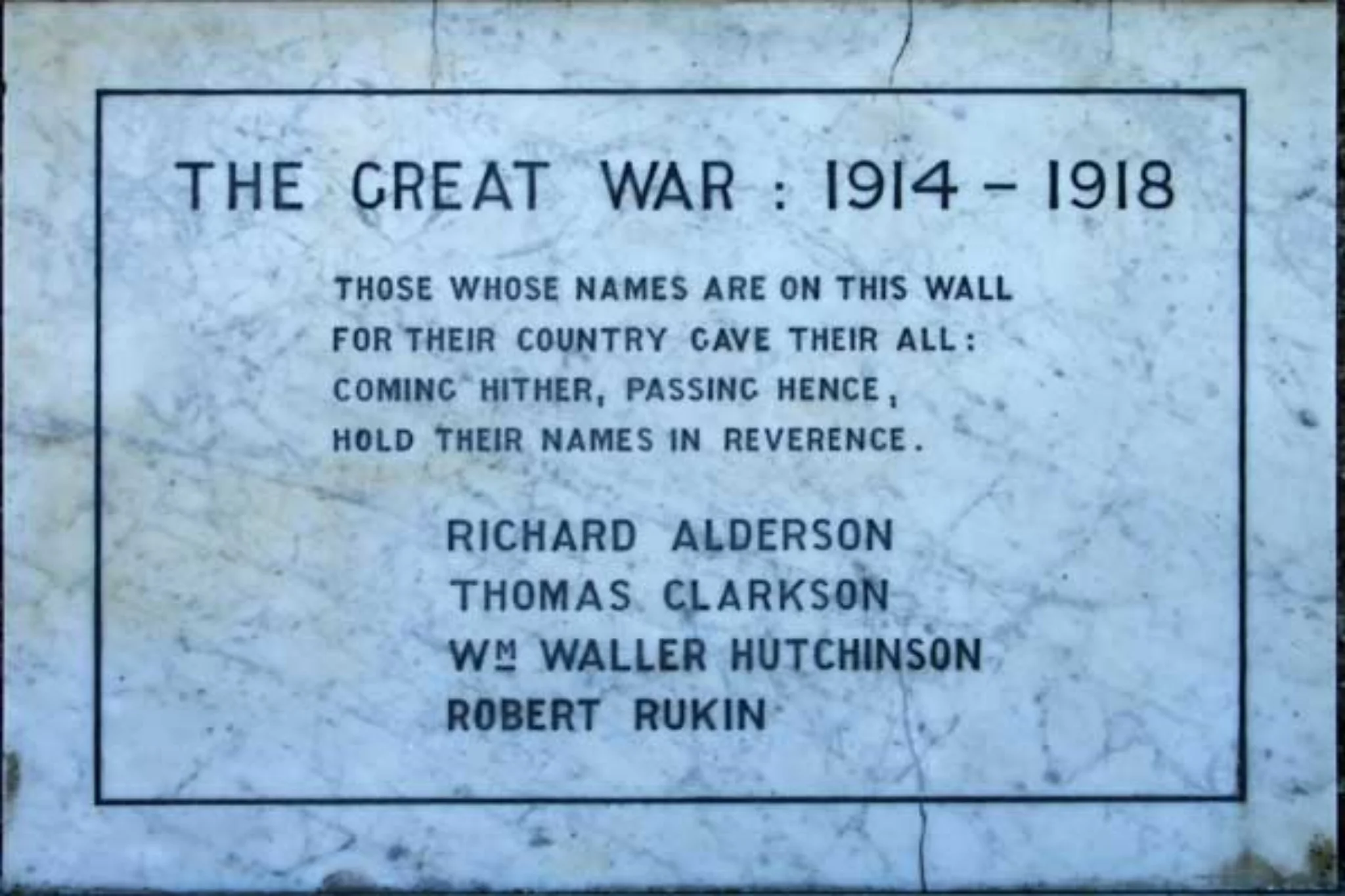 Keld and the First World War