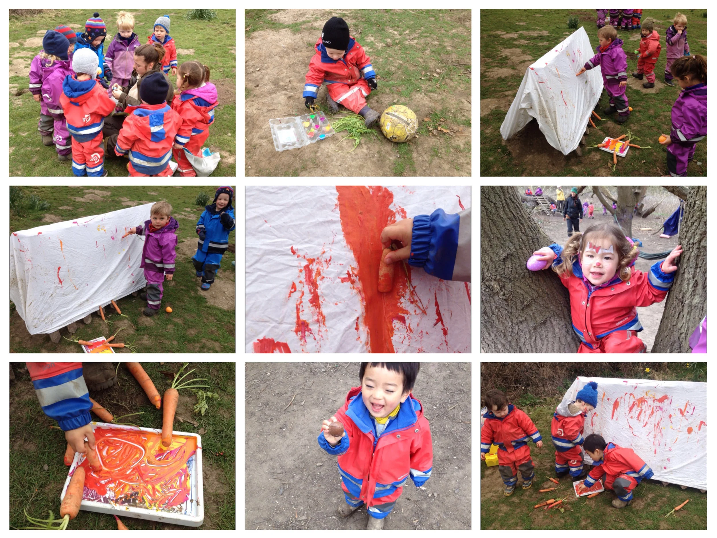 Painting in the forest
