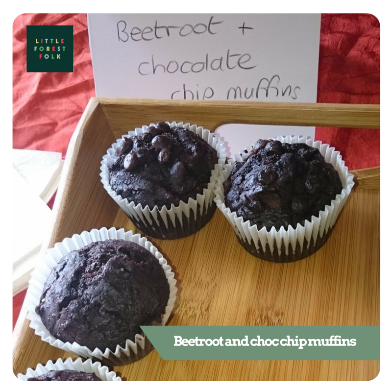 Beetroot and chocolate chip muffins (serves 12)