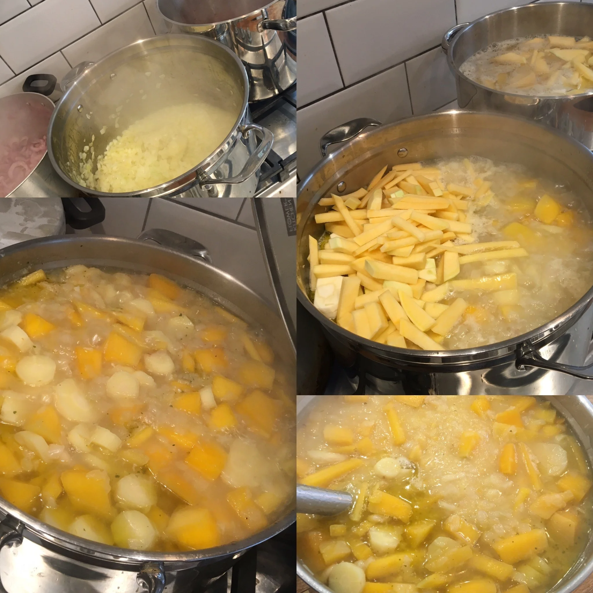 Swede, parsnip, honey, butter bean soup- jam packed with veggies!