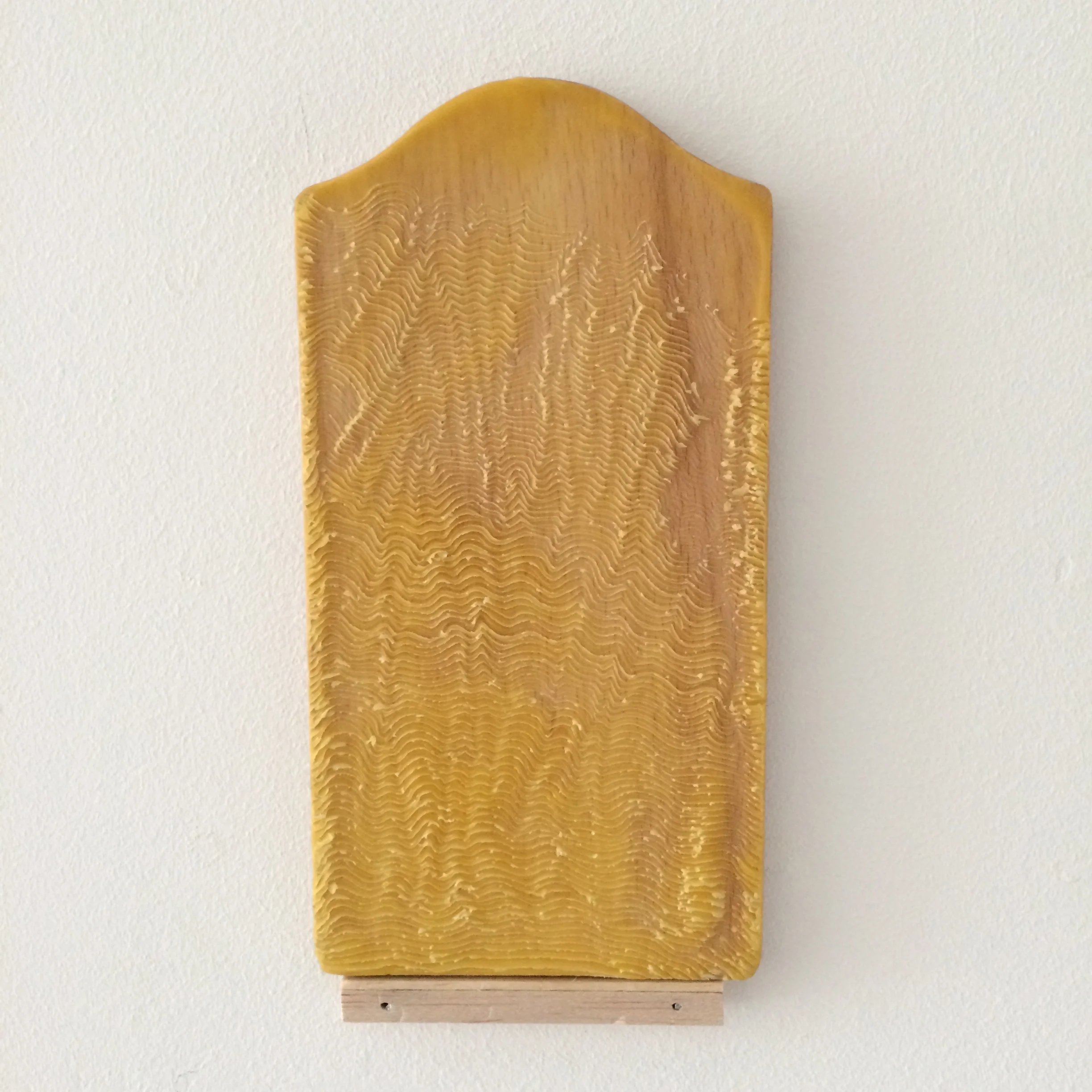 Altar , 2016, Beeswax, cutting board (wood).