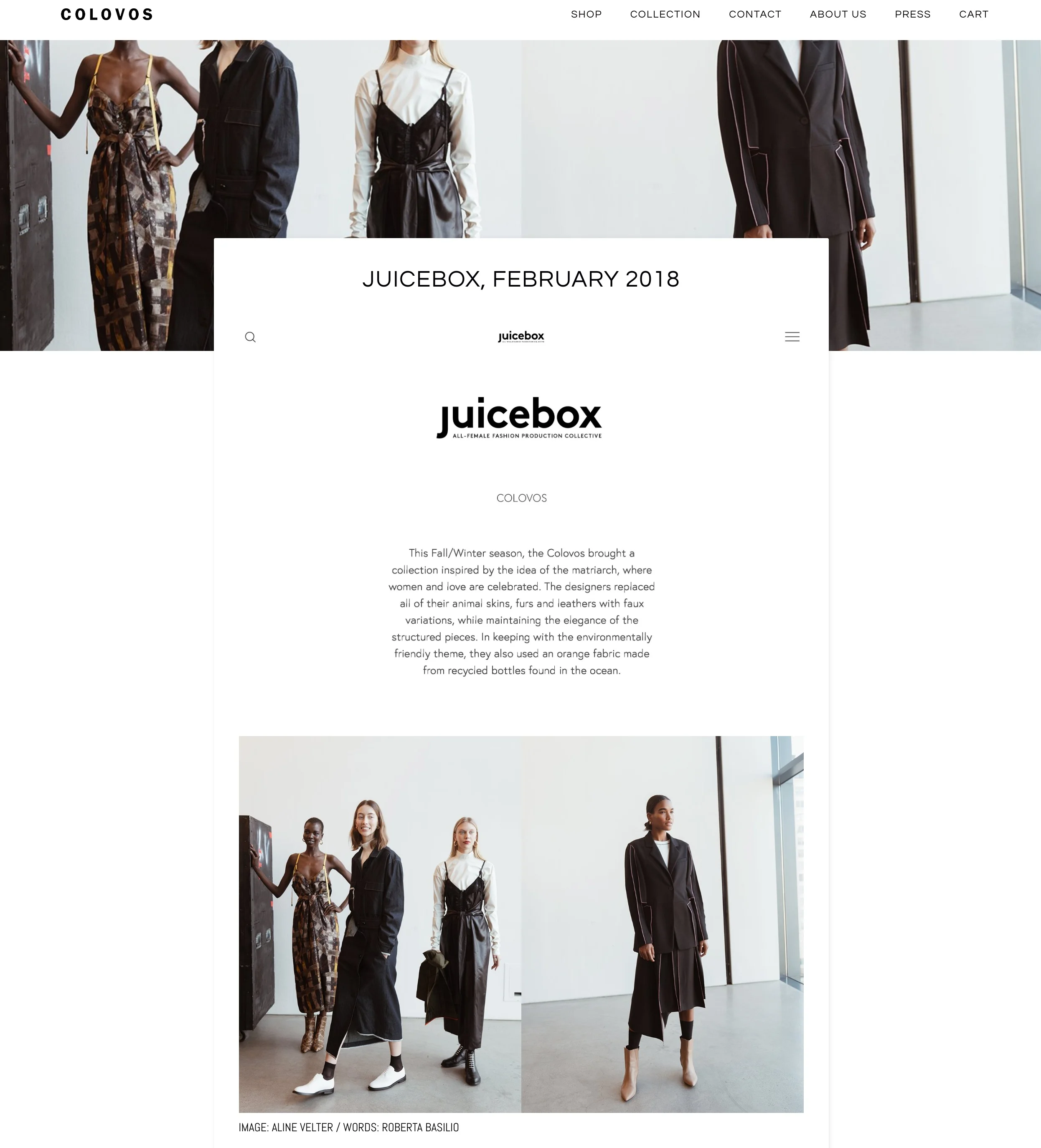 Colovos x Juicebox | NYFW FW18