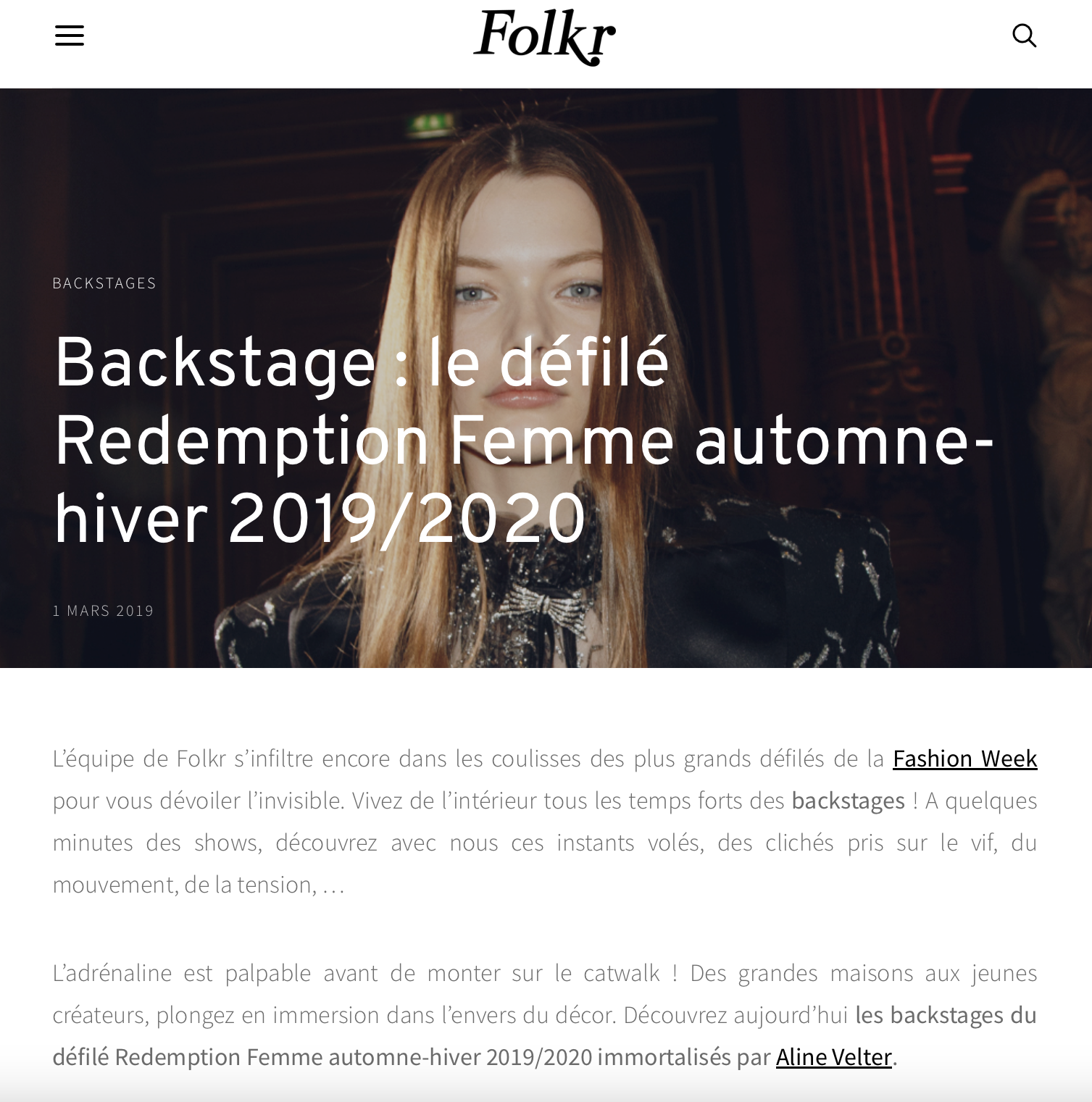 Folkr | Paris Fashion Week FW19/20