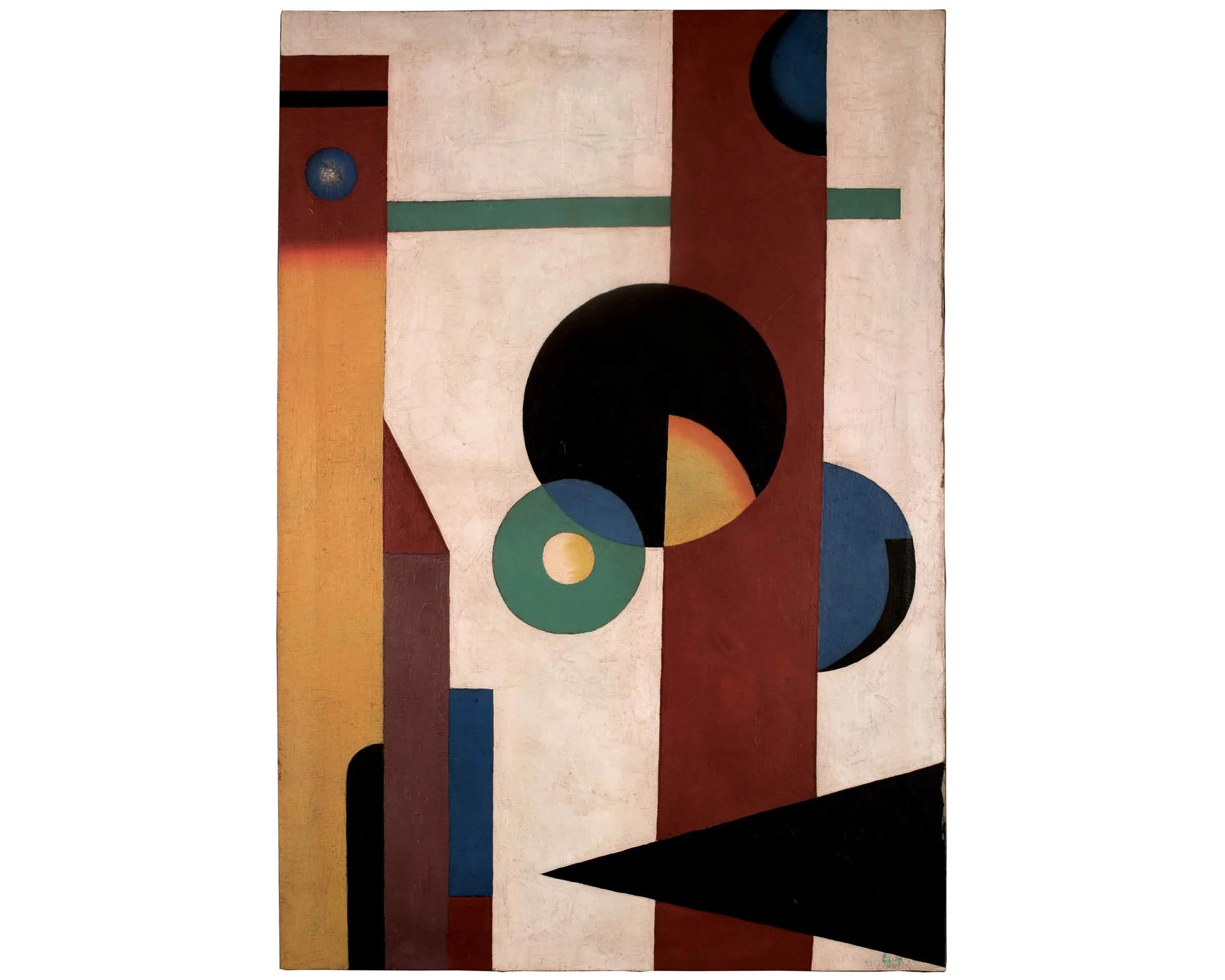 Unattributed. Unsigned. In the style of Anna Kagan. Undeciphered stamp on lower right front. Oil on canvas. 100 x 70 cm.