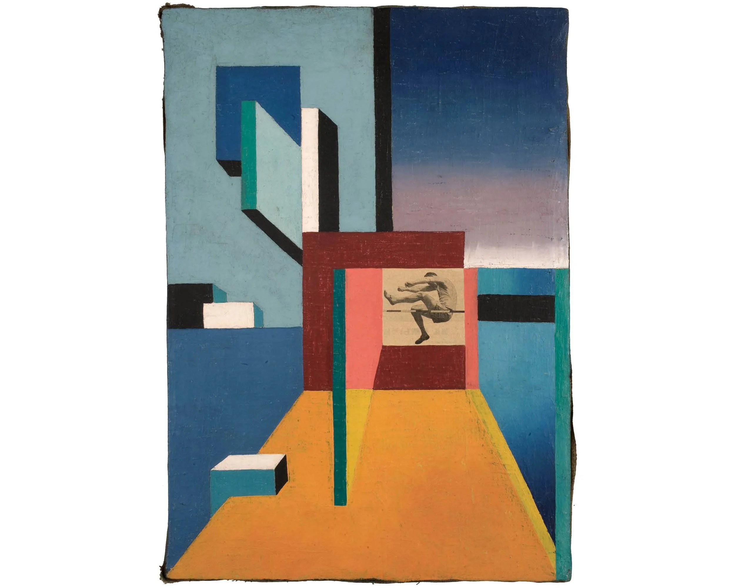 Unattributed. Unsigned. In the style of Sandor Bortnyk. Mixed media on canvas. 60 x 50 cm.