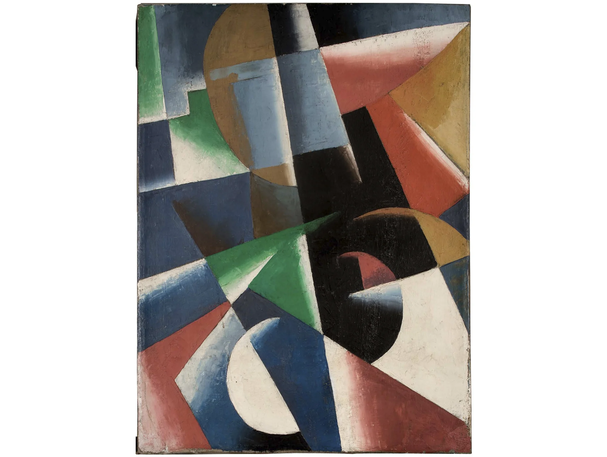 Unattributed. Unsigned. In the style of Lyubov Popova. Oil on Canvas, 50 x 40 cm.