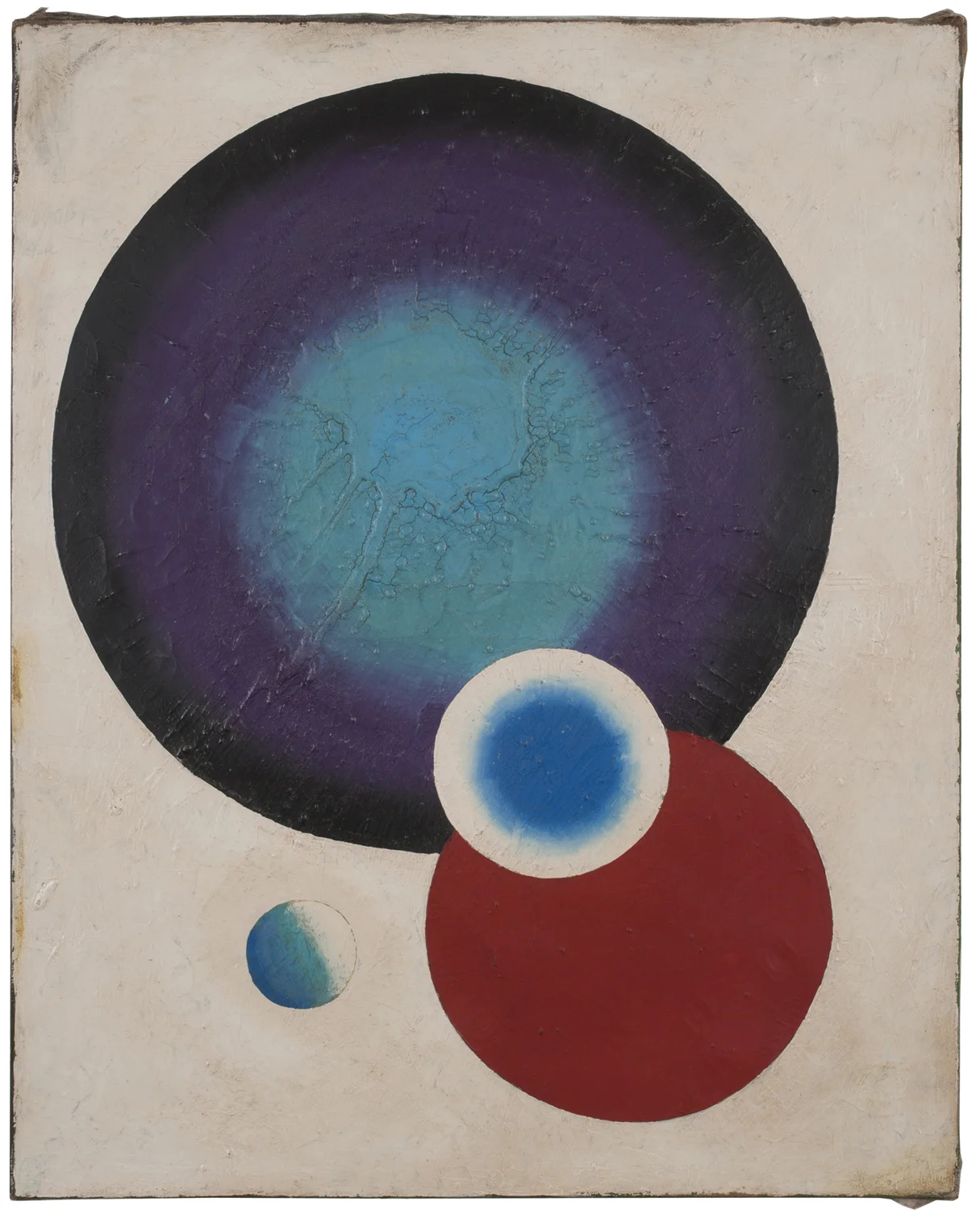 Unattributed. In the style of Aleksandr Rodchenko. Signed " b” (archaic Cyrillic “yat” symbol), upper right front. Oil on canvas. 81 x 61 cm.