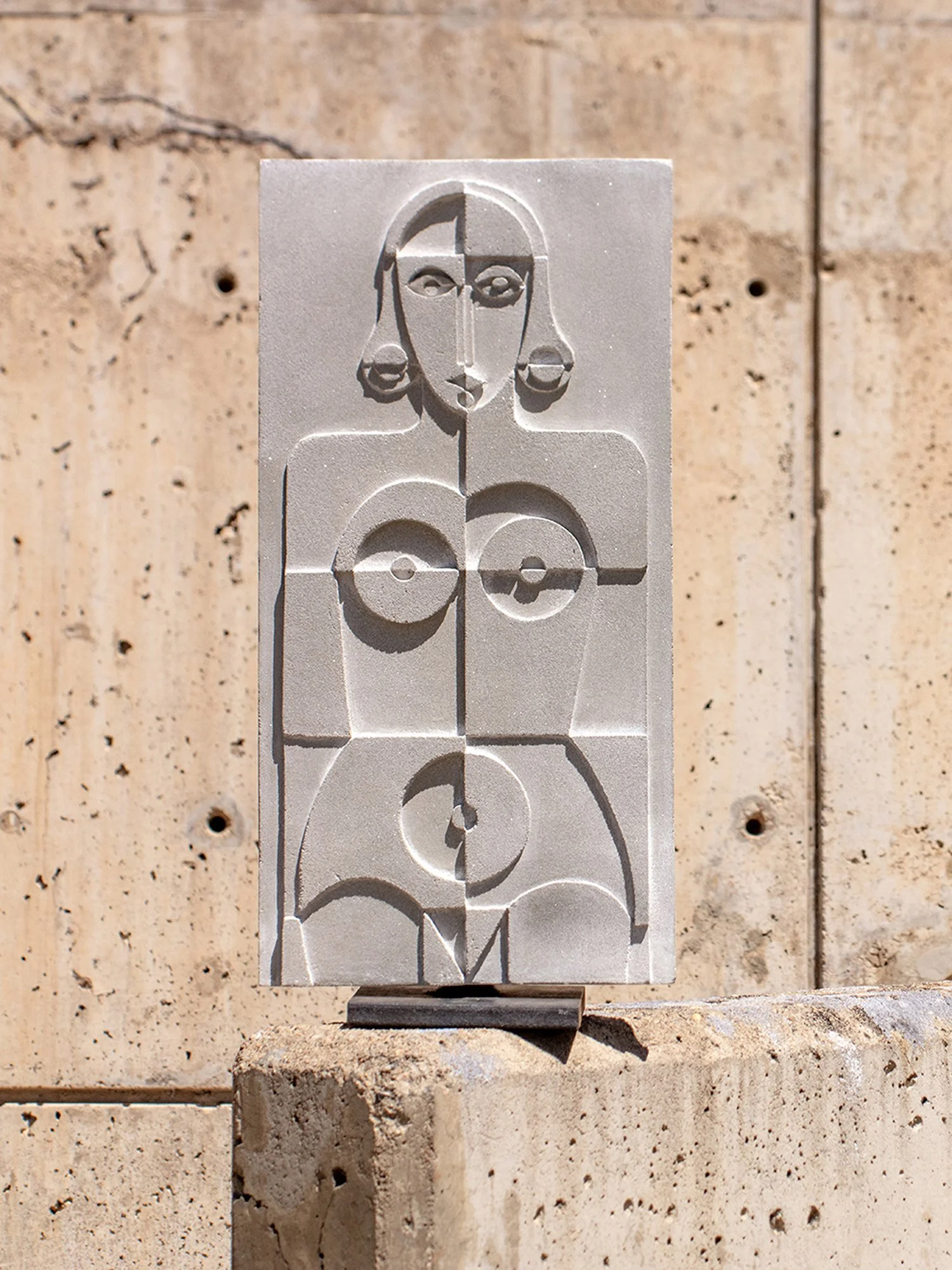   “ANGELIKA”   Cast Concrete and Iron.&nbsp;  19 x 9 inches 