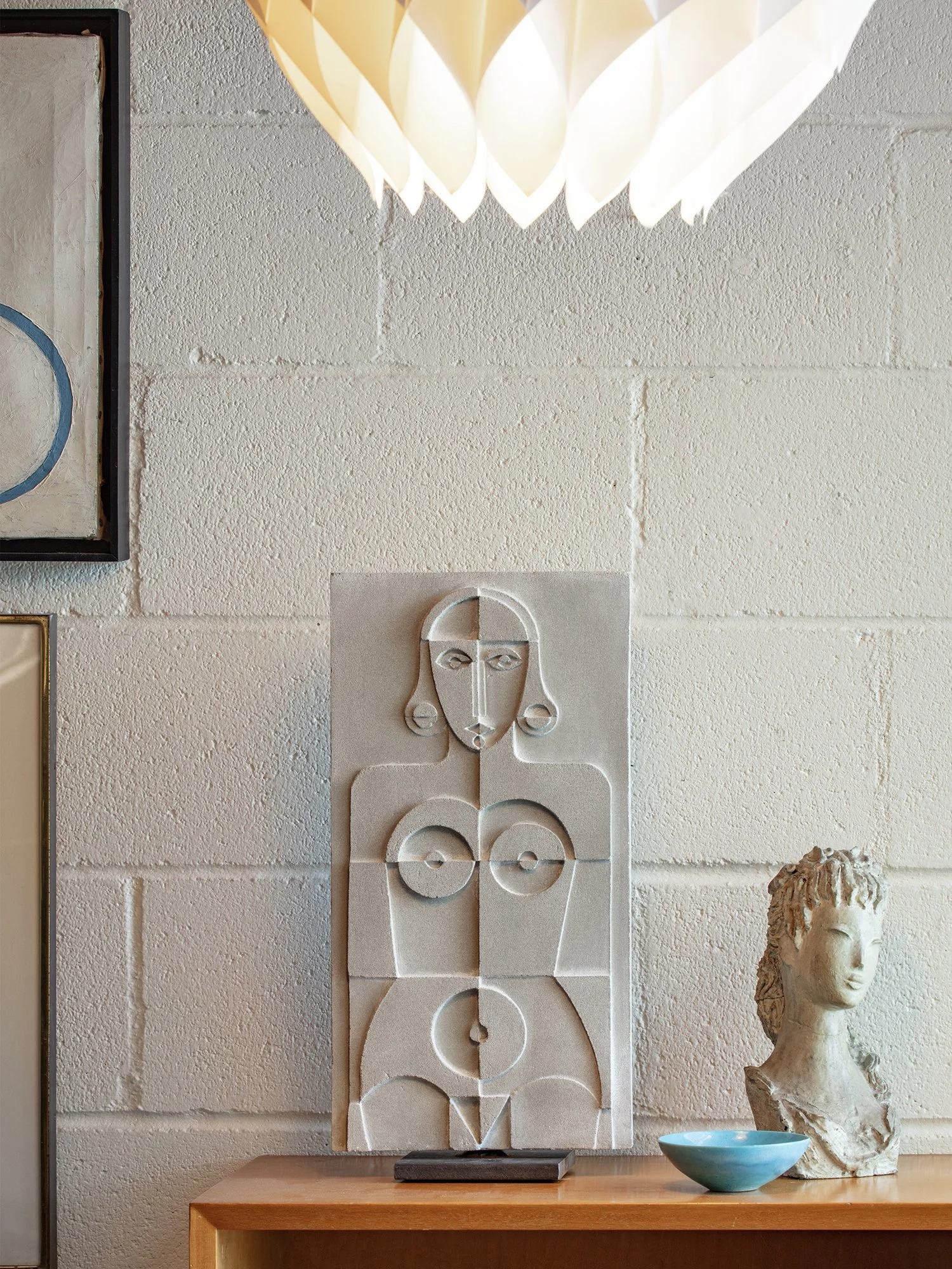   “ANGELIKA”   Cast Concrete and Iron.&nbsp;  19 x 9 inches 