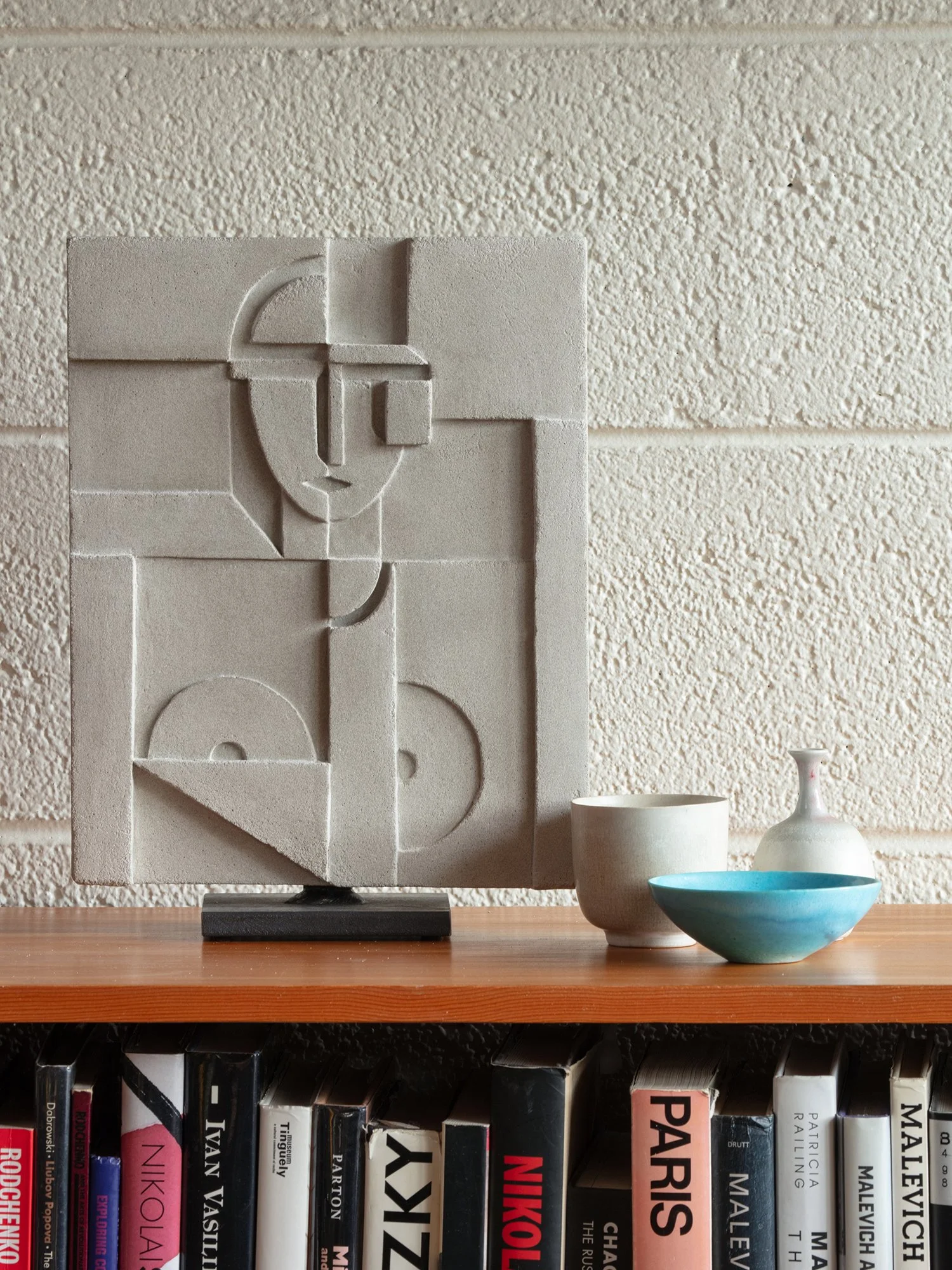   “PORTRAIT OF ANNA”   Cast Concrete on an Iron Base.  14 x 10.5 inches. 