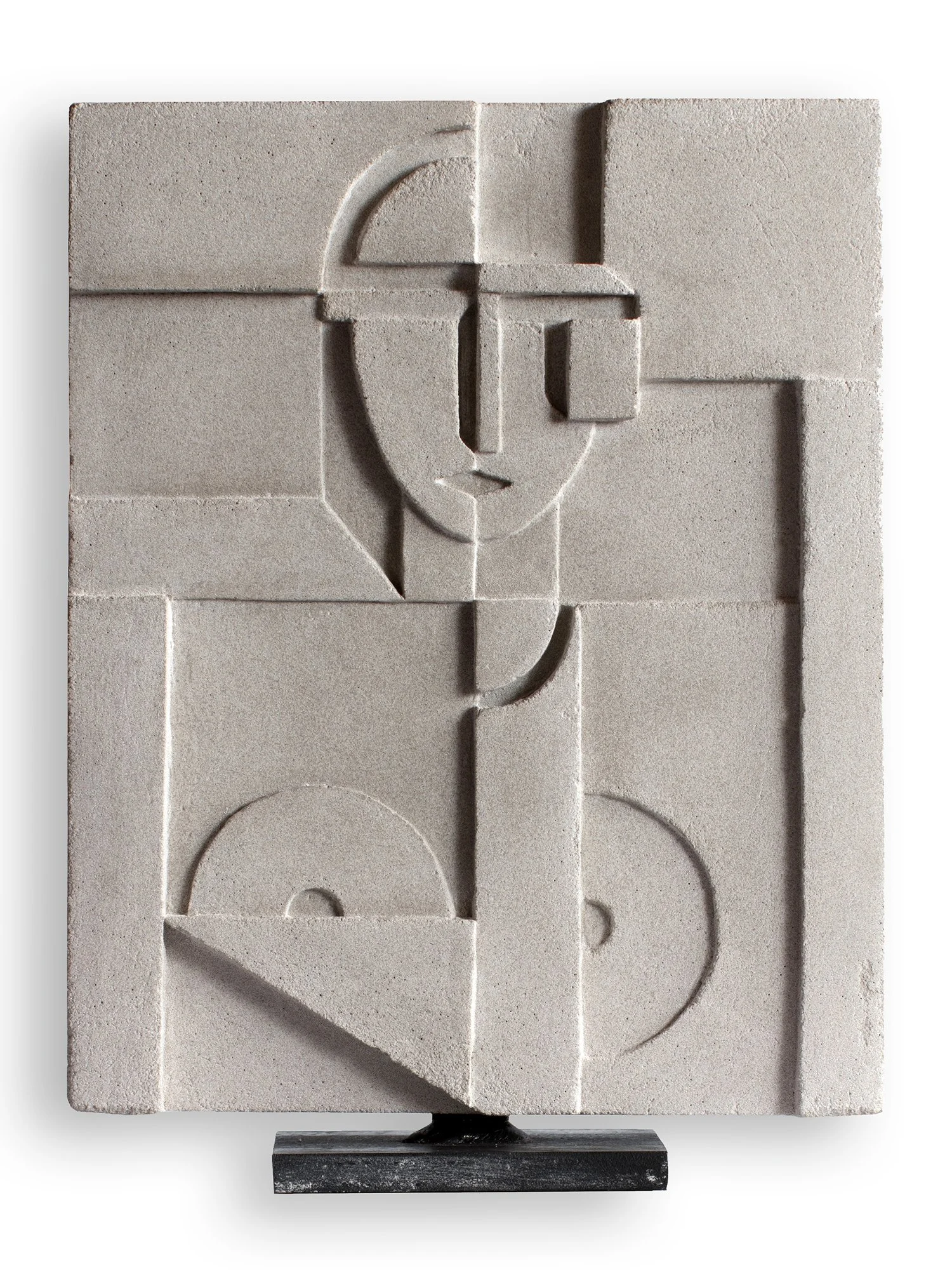   “PORTRAIT OF ANNA”   Cast Concrete on an Iron Base.  14 x 10.5 inches. 