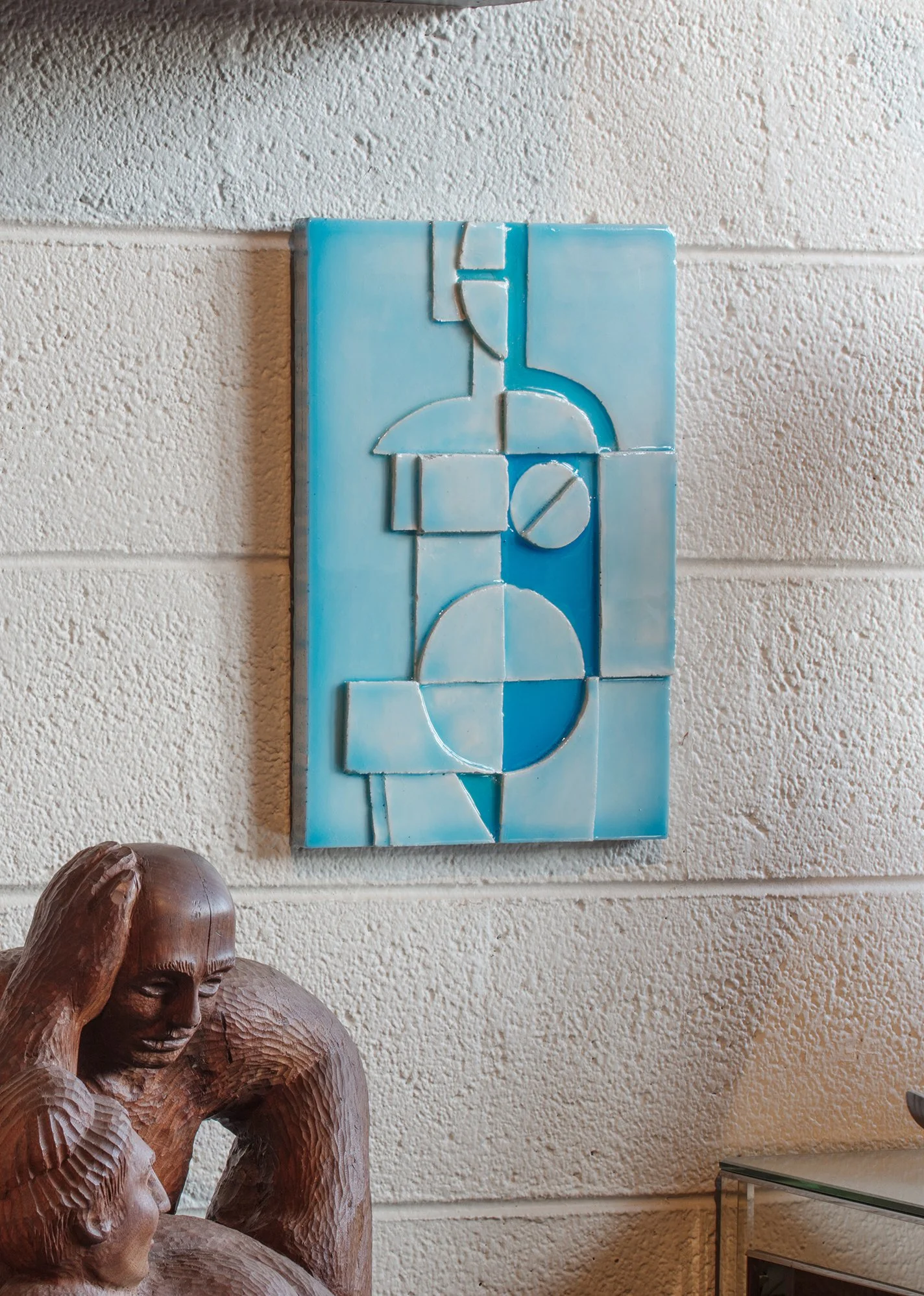   “DATUM FIGURE”   Hydrocal and Resin.  15.75 x 10.5 inches 