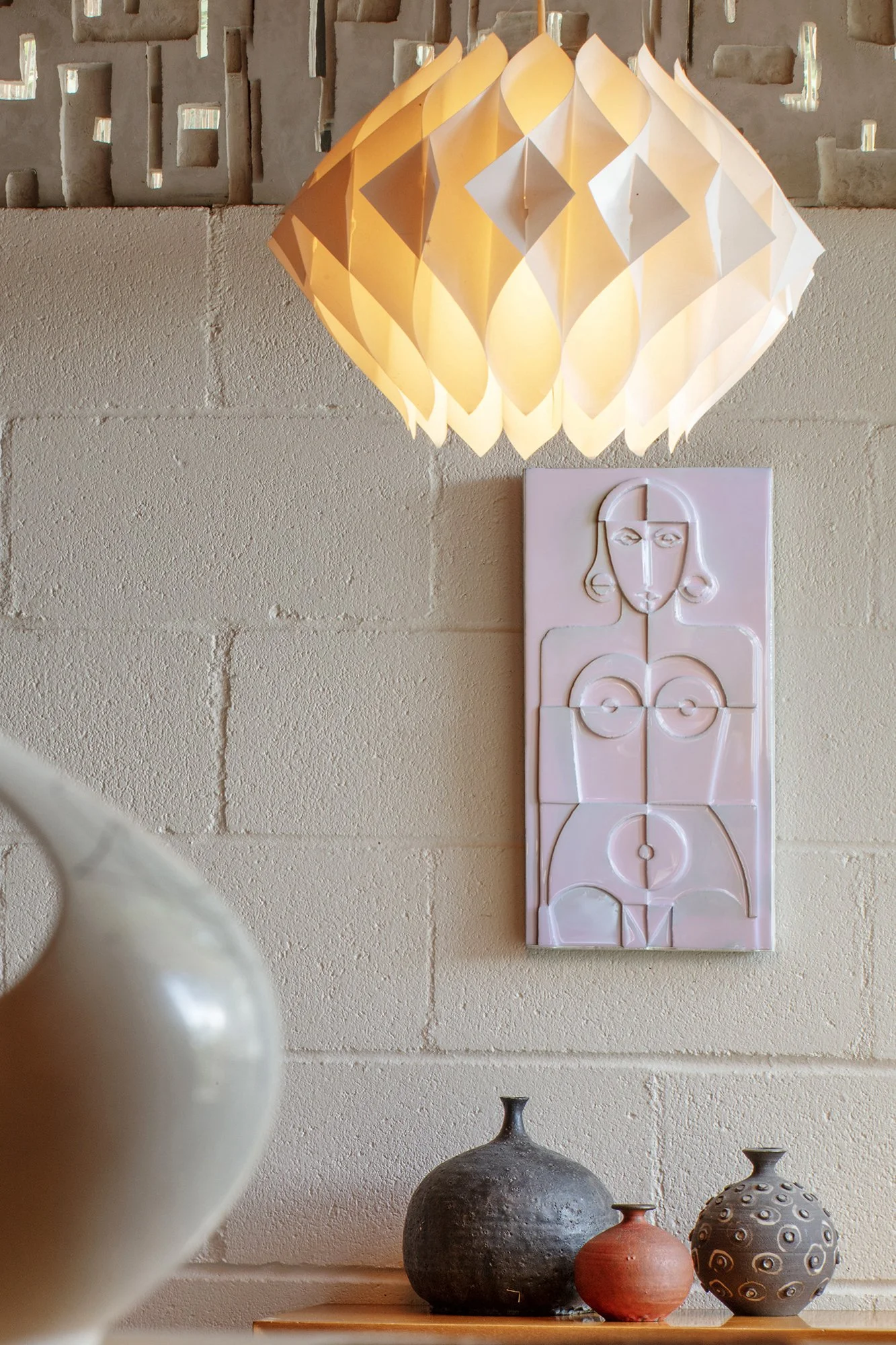   “ANGELIKA”   Hydrocal and Resin.&nbsp;  18 x 9 inches 