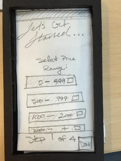  A quick view of the mockup being used to develop an apartment finding app. 