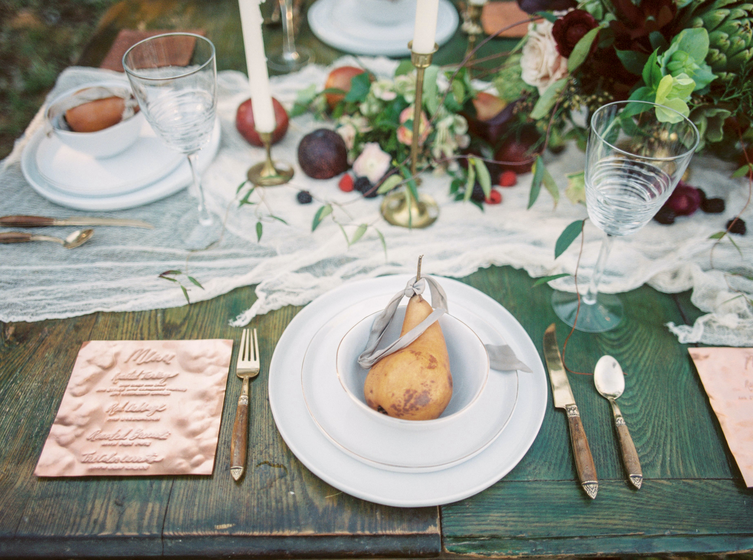 Farm to table floral tablescape