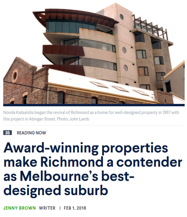 THE AGE: DOMAIN | MELBOURNE'S BEST DESIGNED SUBURB