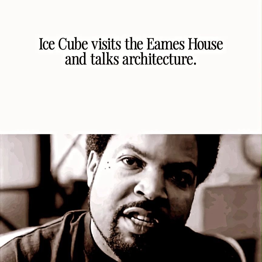 &quot;This is going green 1949 style bitch&quot;. Ice Cube tells us how great the #EamesHouse is and gives #McMansions a kick. He could have been the coolest draftee in the world ❤️! 
It's an old vid - 2011 - but I only just came across it via @mr.bu