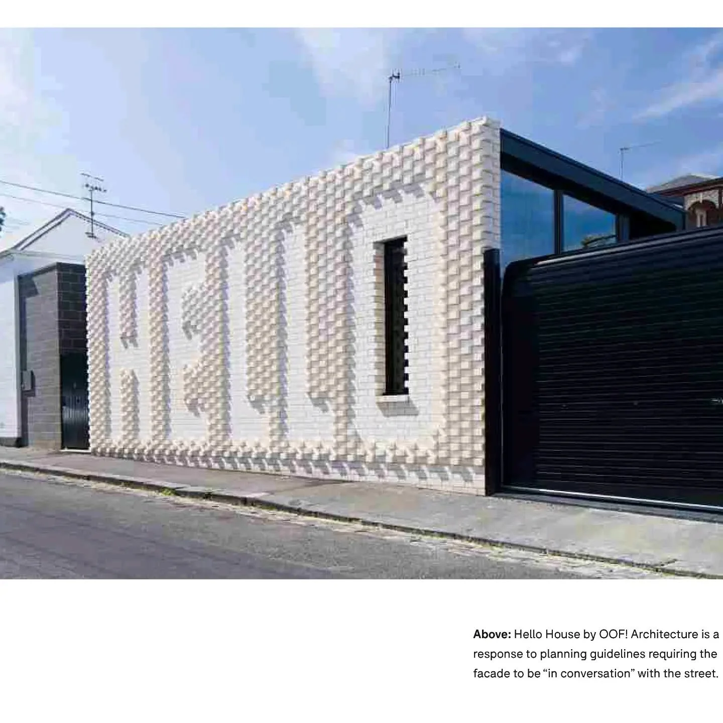 A cheery HELLO! to you from the Domain Magazine in the Age over the weekend. Apparently Hello House is now a tourist attraction (not in the brief 😬)
📸: Nic Granleese 

> #OOFarchitecture #hellohouse