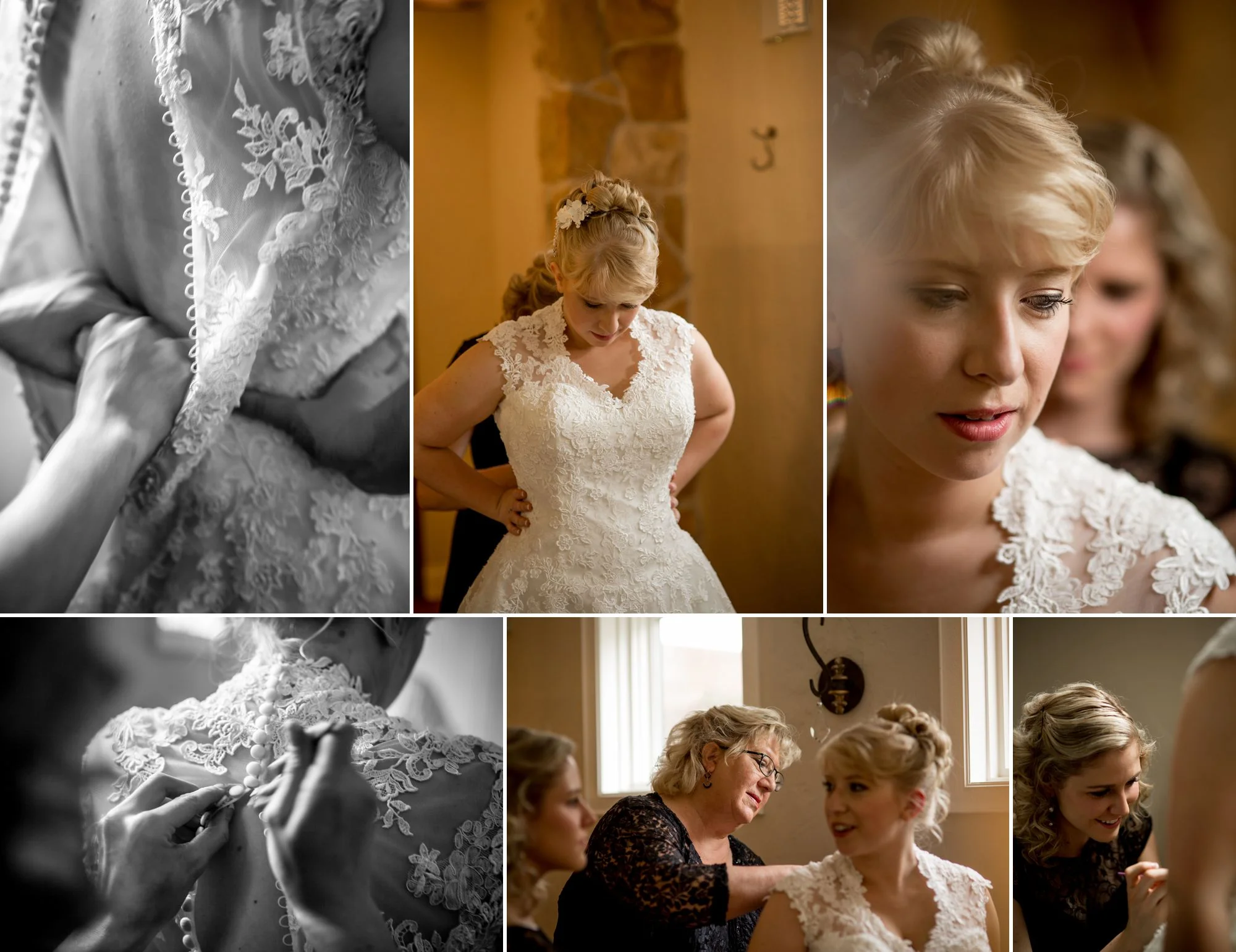 Bride getting ready